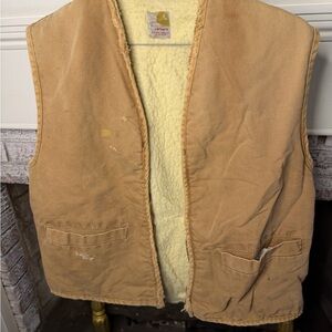 Carhartt Beige Sherpa-Lined Vest